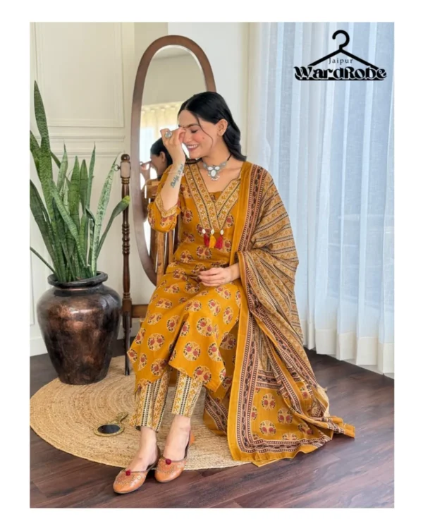 Ajrakh Printed Cotton Suit